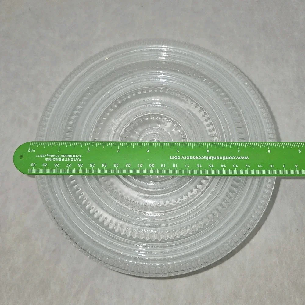 MCM Round Clear White Diamond Glass Flush Mount Ceiling Light Shade 7 7/8